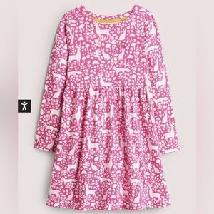 Baby Boden Woodland Animal Print Jersey Fun Dress 4/5